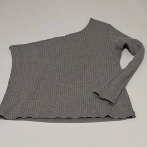 Insta Girl One Shoulder Gray Shirt
